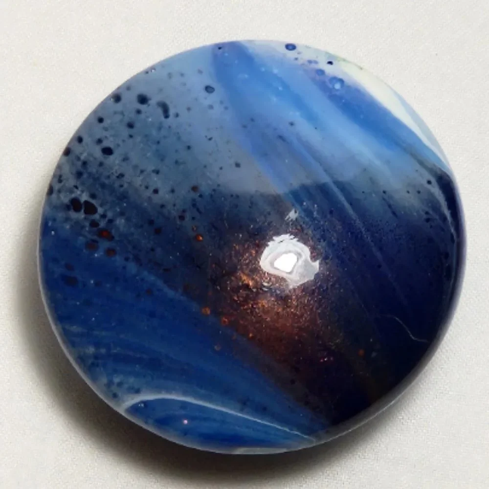 Hand Crafted Cabinet Door Knobs Hand Painted Turquoise Blue Silver Purple Wooden